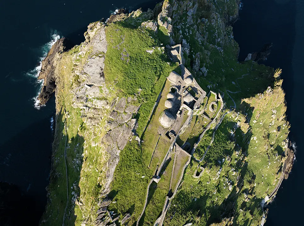 SCA Aerial View, Skellig Michael, Monastery